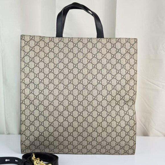 Gucci GG Logo Supreme Bees Shoulder Bag Tote with Bee Design - Picture 2 of 8